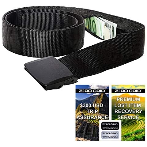 Zero Grid Travel Security Belt - Hidden Money Belt, Anti Theft Travel Belt TSA Approved Cover