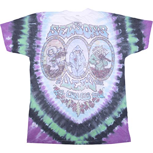 Liquid Blue Unisex-Adult Standard Grateful Vintage Seasons of The Dead Tie Dye Tee2