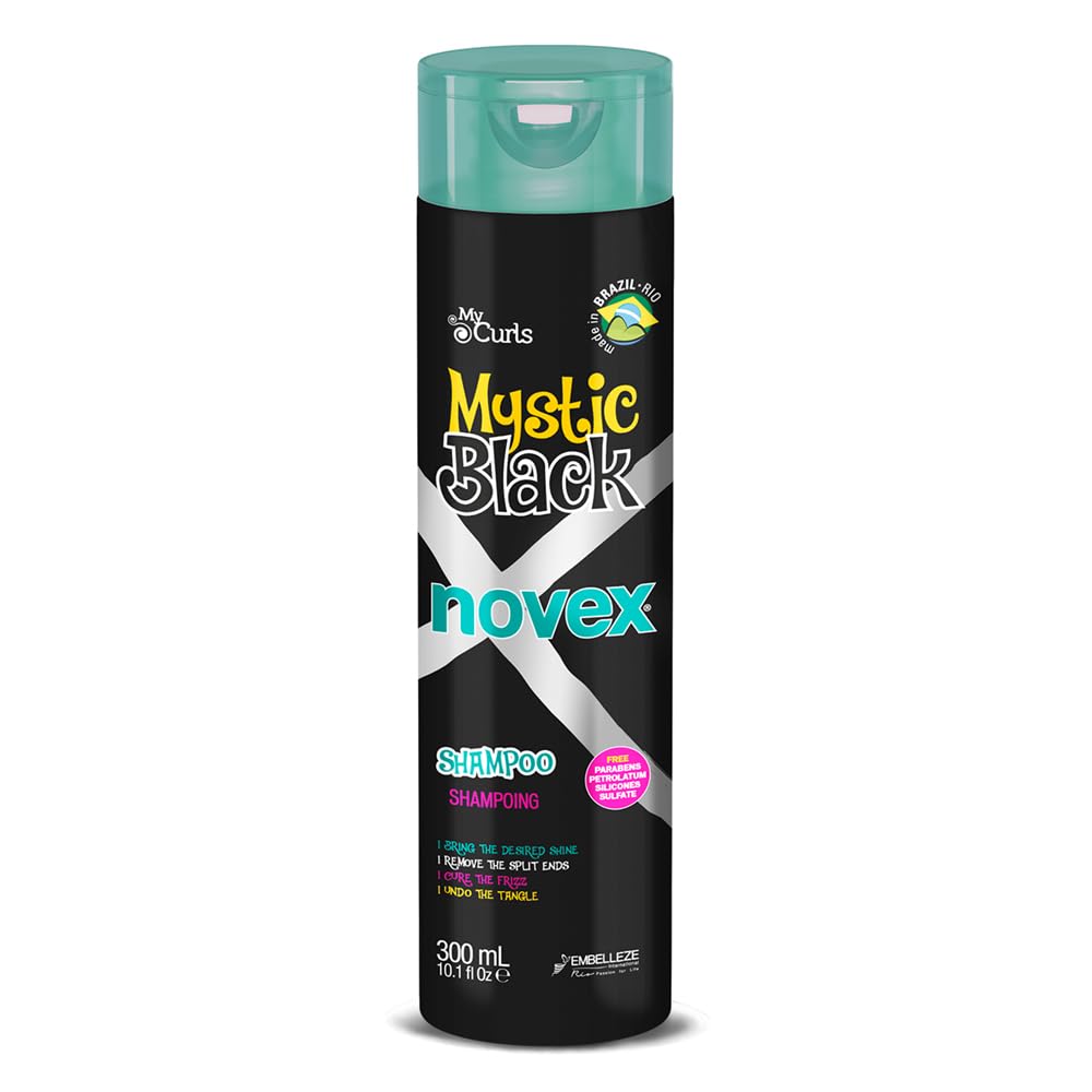 NOVEX Mystic Black Shampoo For Frizz-Free Frizz Control & Split End Protection– (300ml)