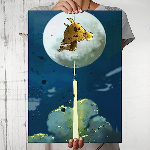 Image of MCSID RAZZ - Demon Slayer - Agatsuma Zenitsu - Thunderclap and Flash Design A4 Size Poster (With Frame) - Best Gift For Demon Slayer Fans /Best Artifacts To Your Home & Decor /For Anime Fandom