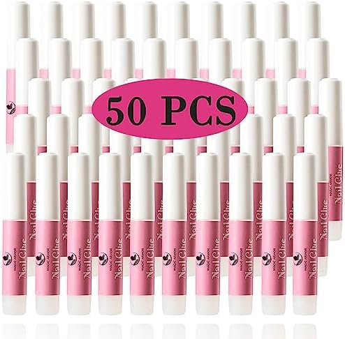 Nail Glue MAGIC ARMOR Nail Glue for Acrylic Nails Press On Nails Professional Nail Tip Glue Long Lasting Nail Adhesive Glue Super Bond for False Nails Adhesive for Fake Nails Glue Tips 0.07oz （50 Pcs）