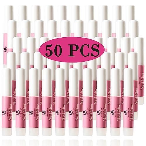 Nail Glue Magic Armor Nail Glue For Acrylic Nails Press On Nails Professional Nail Tip Glue Long Lasting Nail Adhesive Glue Super Bond For False Nails Adhesive For Fake Nails Glue Tips 0.07Oz （50 Pcs） #TOP2