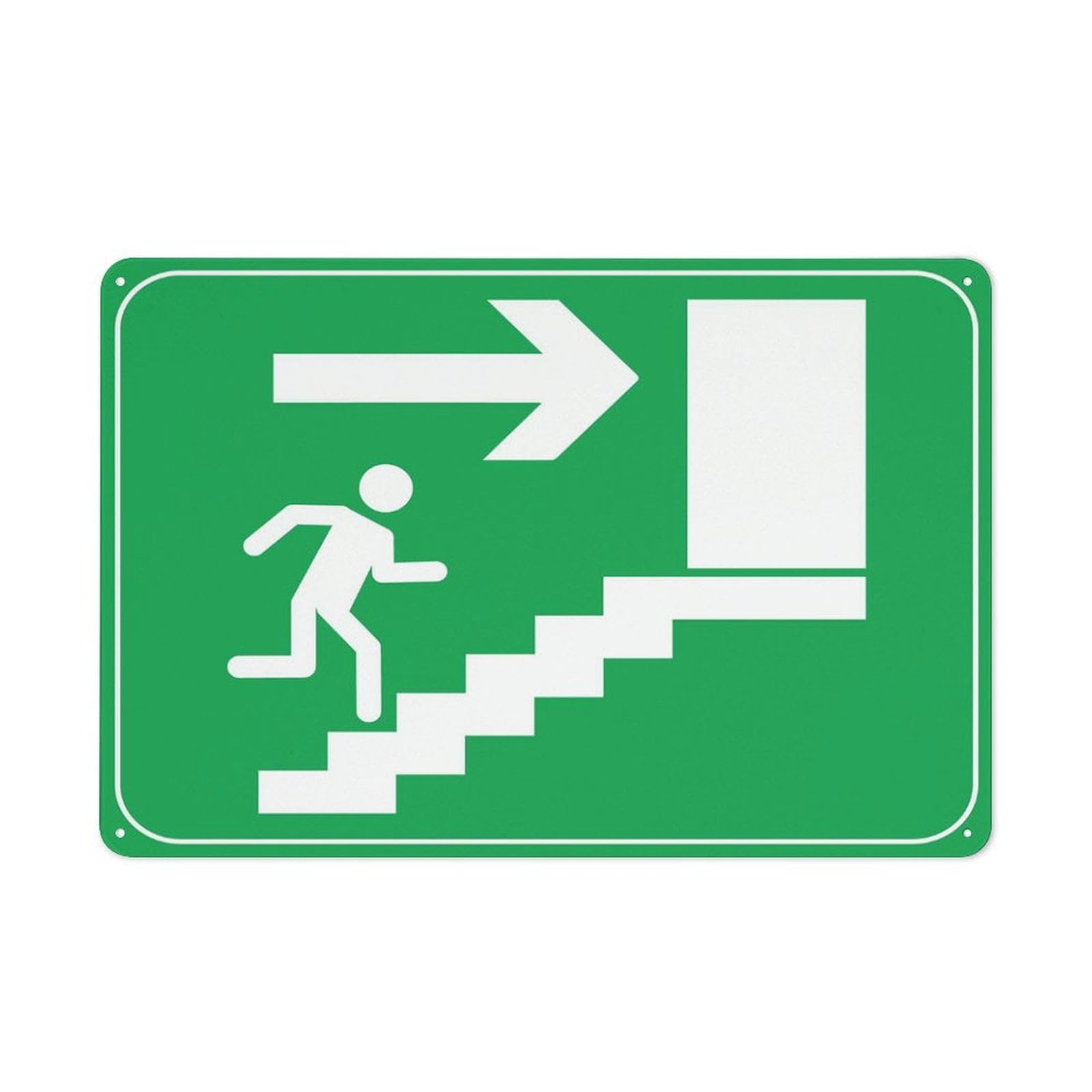 Peiyeety A03 Exit On Stairs Sign 12X16 Inches Tin Sign Great For Garden And Yard Wall Decor
