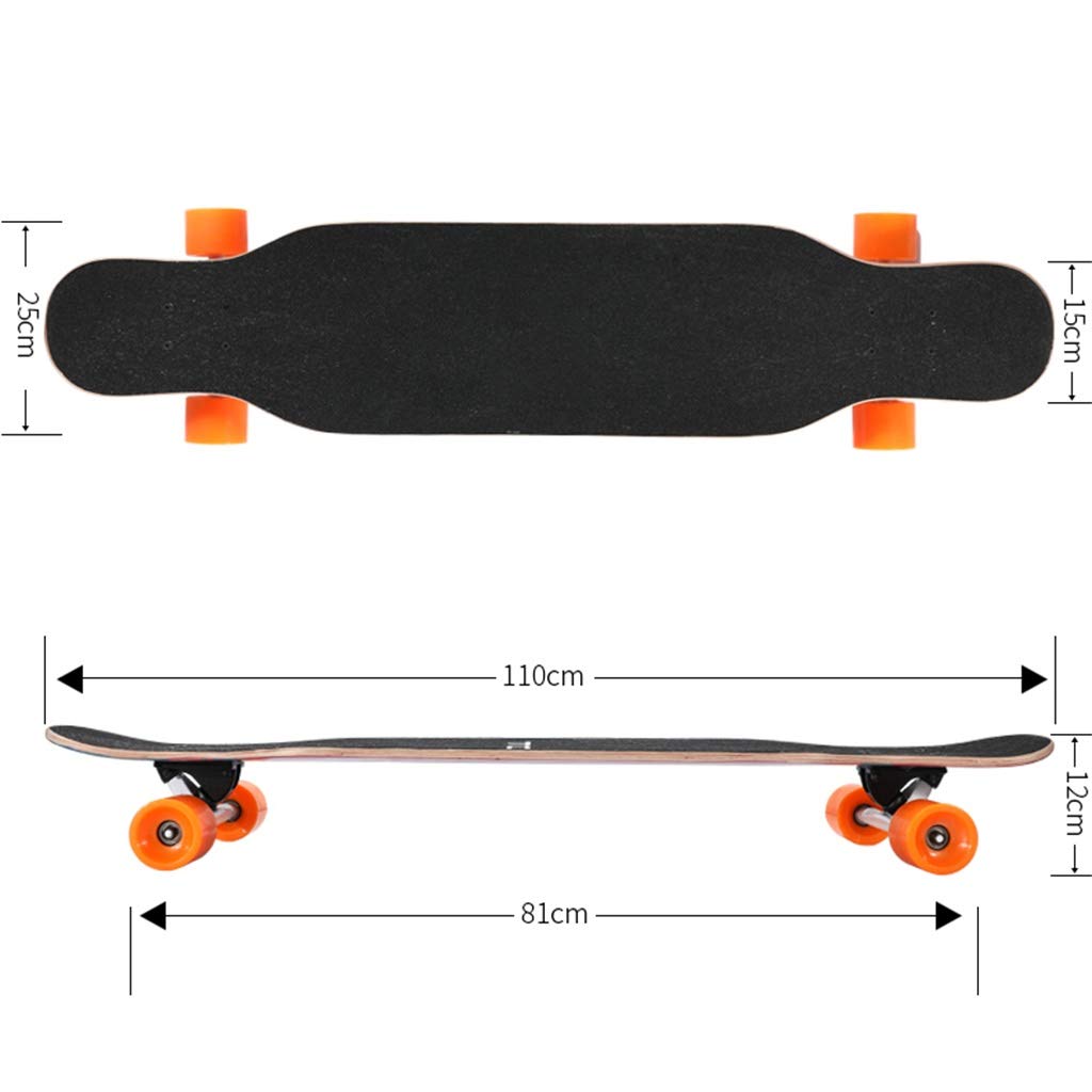 Planche à roulettes Portable Planche à roulettes complète Planche à roulettes en Bois d'érable pour Enfants débutants Adultes, Roues PU 80A avec roulements ABEC 9