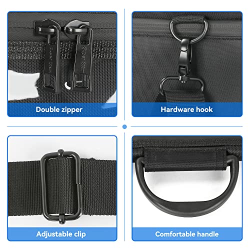 Tallit tallis and Tefillin Clear Front Rain Proof Travel Tote bag with Carry Handle And shoulder strap Large 16x16 inch fits one pair tefillin & tallit (Large 40X40 CM 16x16 inch)4