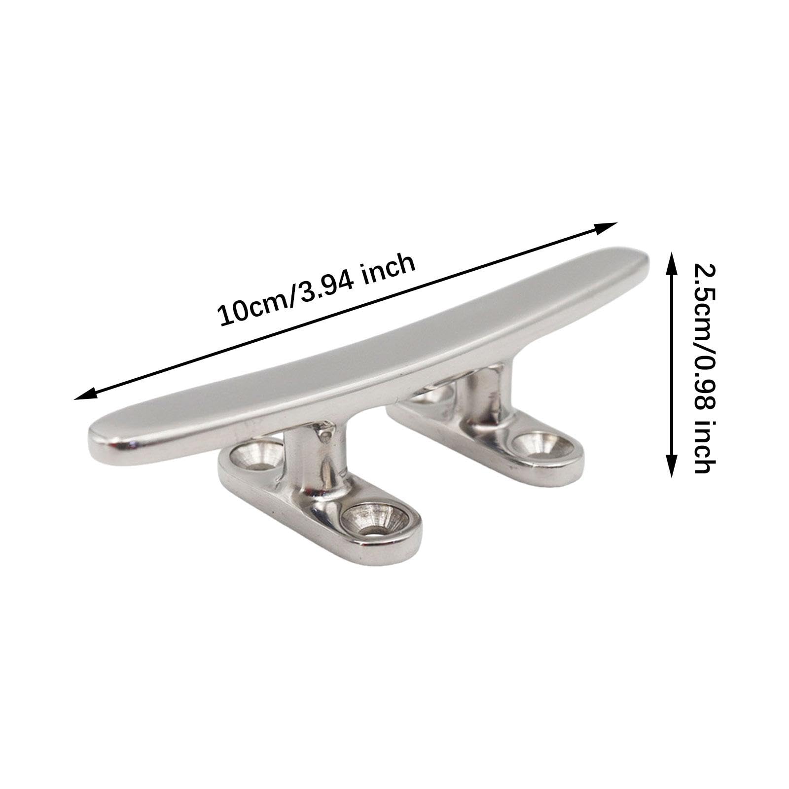 RNXRZANK Mooring Cleat Boat Hardware Open Base for Canoes Yachts and Bass Boats, 10cmx2.5cm
