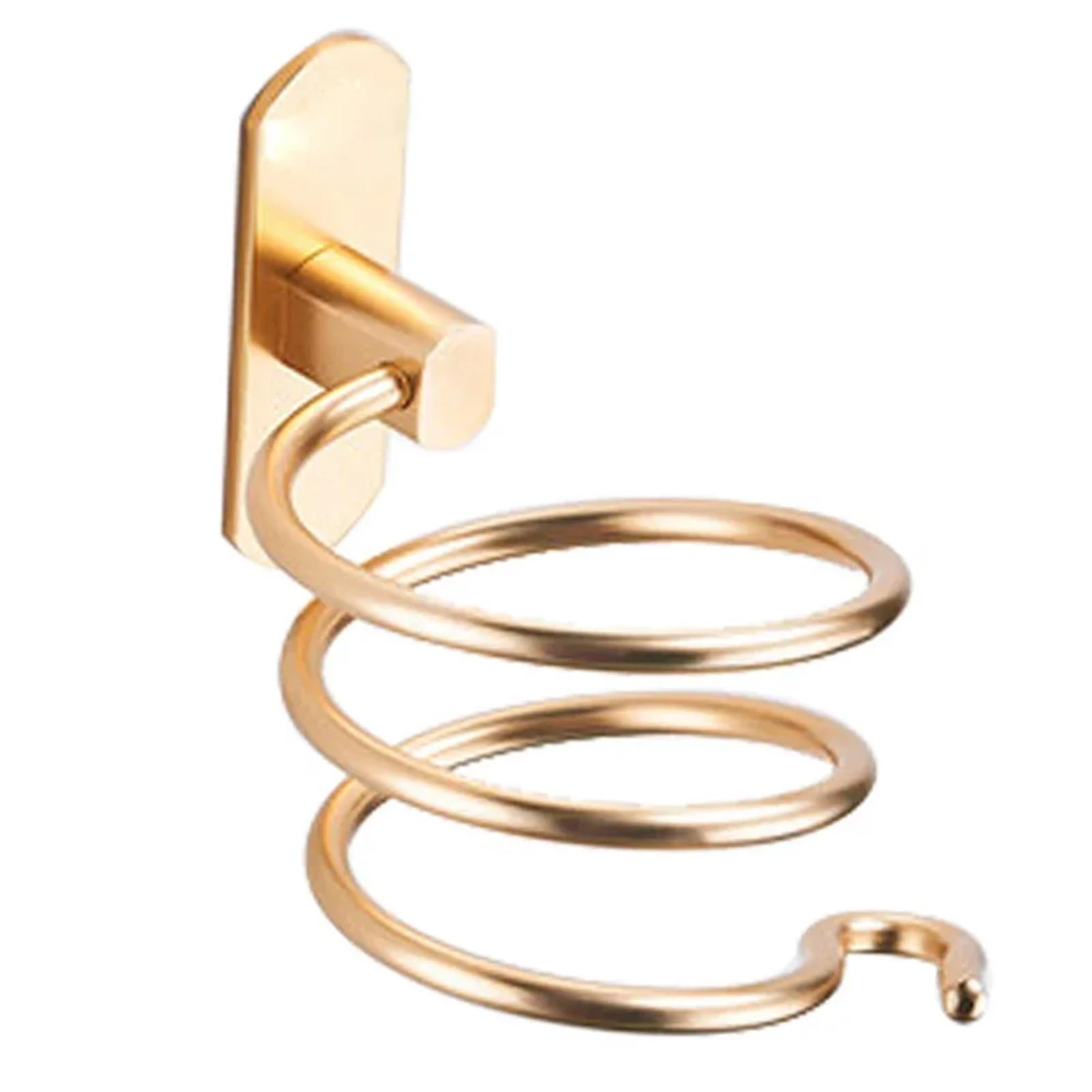 2Pcs Haartrockner Halter Wand Organizer Spirale Ständer Rack Aluminium Bad Regal Zubehör Für Haartrockner(Gold)