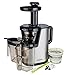 Produktbild Der OmniJuice Slow Juicer Saftpresse Entsafter mit nur schonenden 43 U/min (maximale Saftausbeute, maximale Vitamine) Silber