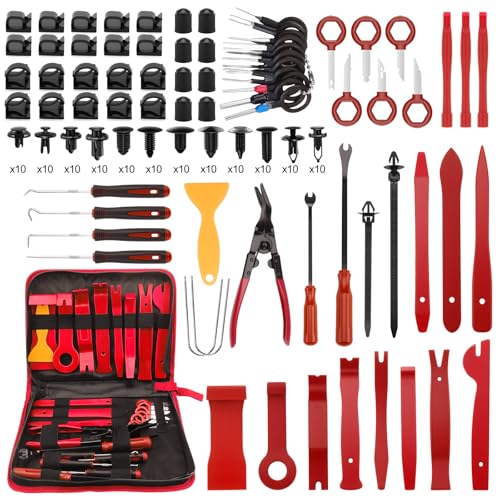 KAOLALI 330 Pièces Outils De DéMontage De Garnitures Trousse, Outil Demontage Garniture Voiture, avec Ensemble à Pince et Extracteur D’Attaches, pour...