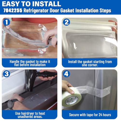 Image of Upgraded 7042255 Refrigerator Door Gasket Replacement Compatible with Subzero 532 590 632 690 695-2, 67″x27.5″ 7010573 Fridge Gasket Replace 7010584 3211080 7010571 3212110 Freezer Seal