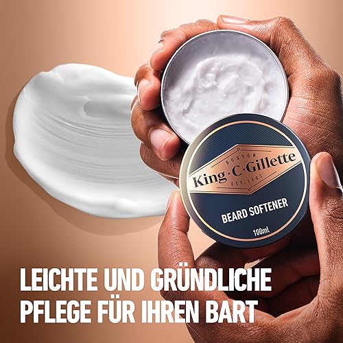 King C. Gillette Bartbalsam für Männer, Leichte und Tiefgreifende Bartpflege mit Dem Charakteristischen Duft von King C. Gillette — 100ml 3