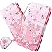 Produktbild HMTECH Galaxy A80 Hülle,Samsung Galaxy A80 Handyhülle Tier Schmetterling Blume Mädchen Flip Case PU Leder Cover Magnet Schutzhülle Tasche Ständer Handytasche für Samsung Galaxy A80,HX Pink Elephant