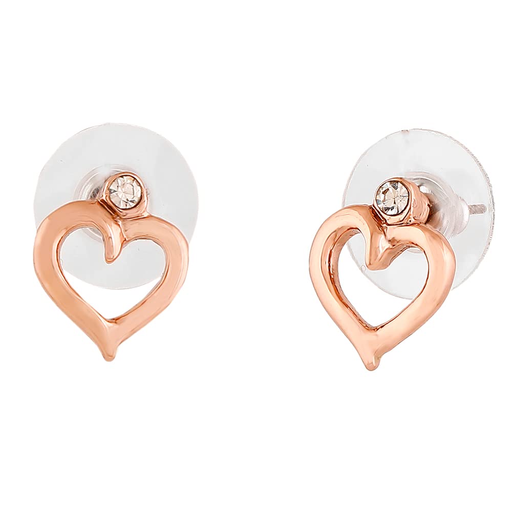 Crystal Stud Earrings Silver Plated Dainty Design
