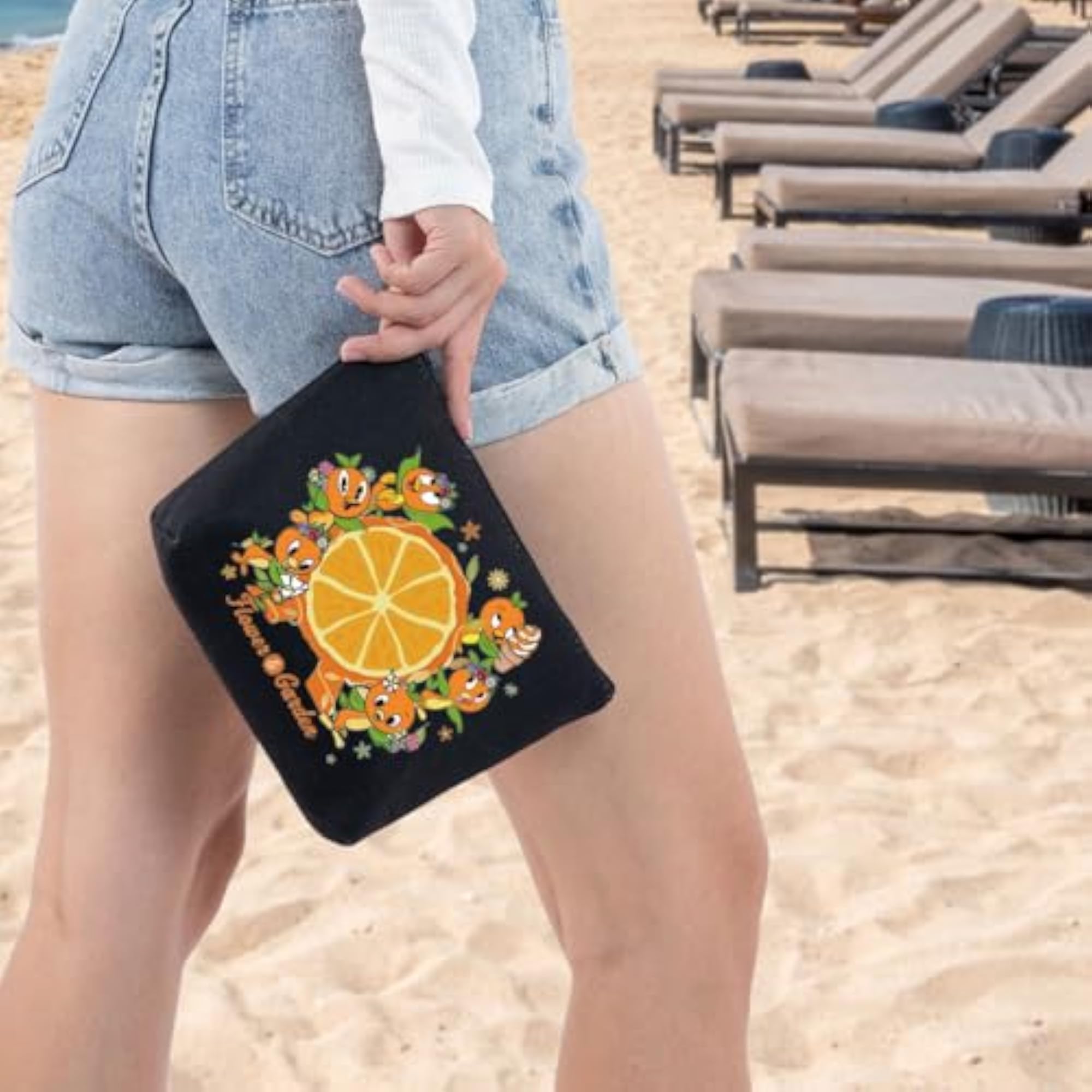 Orange Bird Cosmetic Bag, Perfect Gift for Bird Lovers