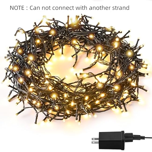 500 LED String Lights Indoor Outdoor Green Wire, Fairy Lights Warm White Christmas Lights for Classroom, 170 FT One Long Strand Fairy Classroom Light Plug in for Home Wedding Tree Yard Patio Decor