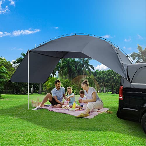 Yescom 8X11X7Ft Waterproof Car Awning Portable Trailer Sun Shelter For Outdoor Camping Suv Truck Van Gray #TOP1