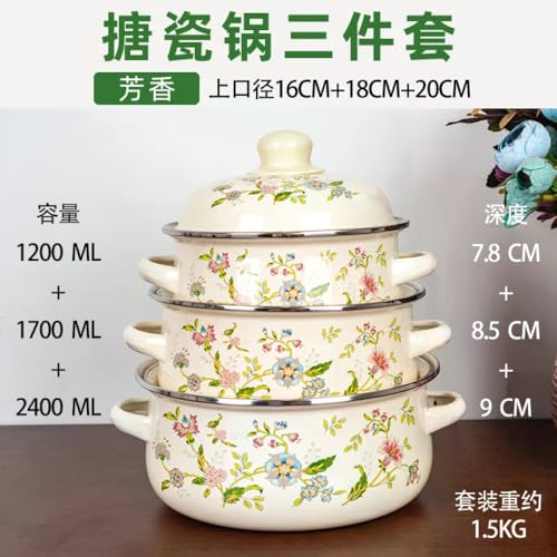 3�_�Z�b�g �G�i�������H�X�[�v�|�b�g ������h�~�R�[�e�B���O ���� �L�b�`��������� �x�r�[�t�[�h�|�b�g �ƒ�p�X�[�v�|�b�g���V�`���[�|�b�g - �J���[: 3-piece set F