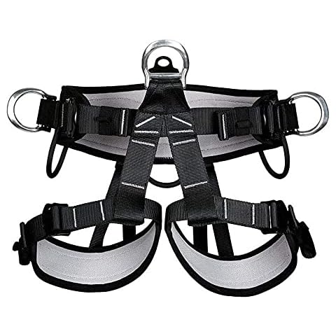 HandAcc Climbing belts, Thicken Professional Safety Belt with Magnesium Alloy Connection Ring, Outdoor Momentum Belt for Rock Climbing, Fire Rescue, Rappelling Cover