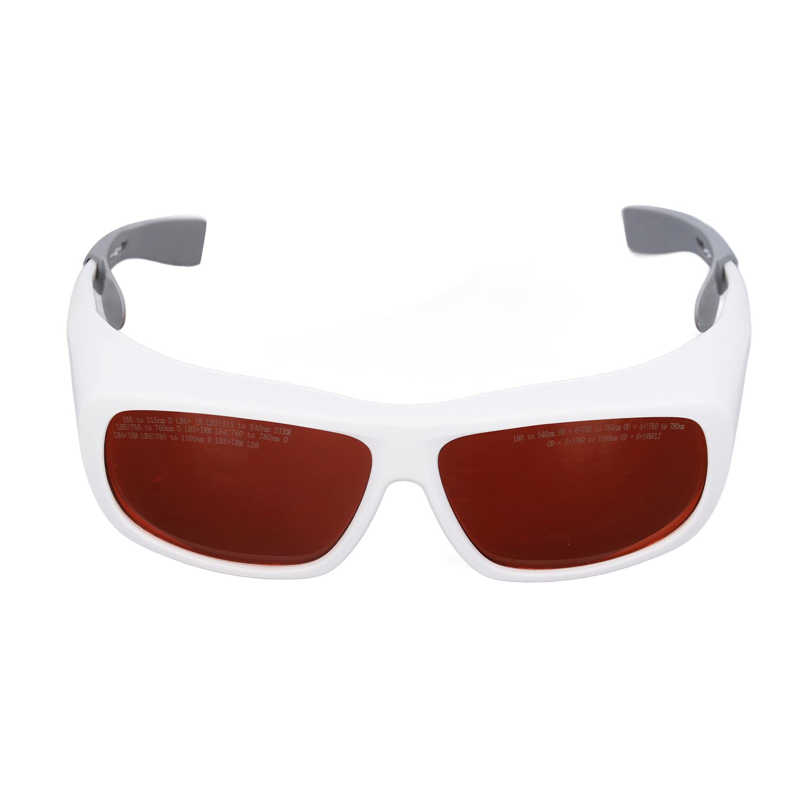 Naroote Lunettes de Protection des Yeux, Lunettes de sécurité 180-540 Nm et 750-1100 Nm, Lunettes de Longueur d'onde de Protection pour l'épilation au pour les Techniciens en Fibre
