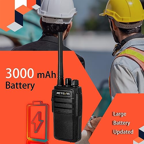 Image of Retevis RT21 Updated Walkie Talkies Adults, Two Way Radios Long Range Rechargeable, 3000mAh Battery, with Six-Way Charger, for Security Warehouse Jobsite(6 Pack)