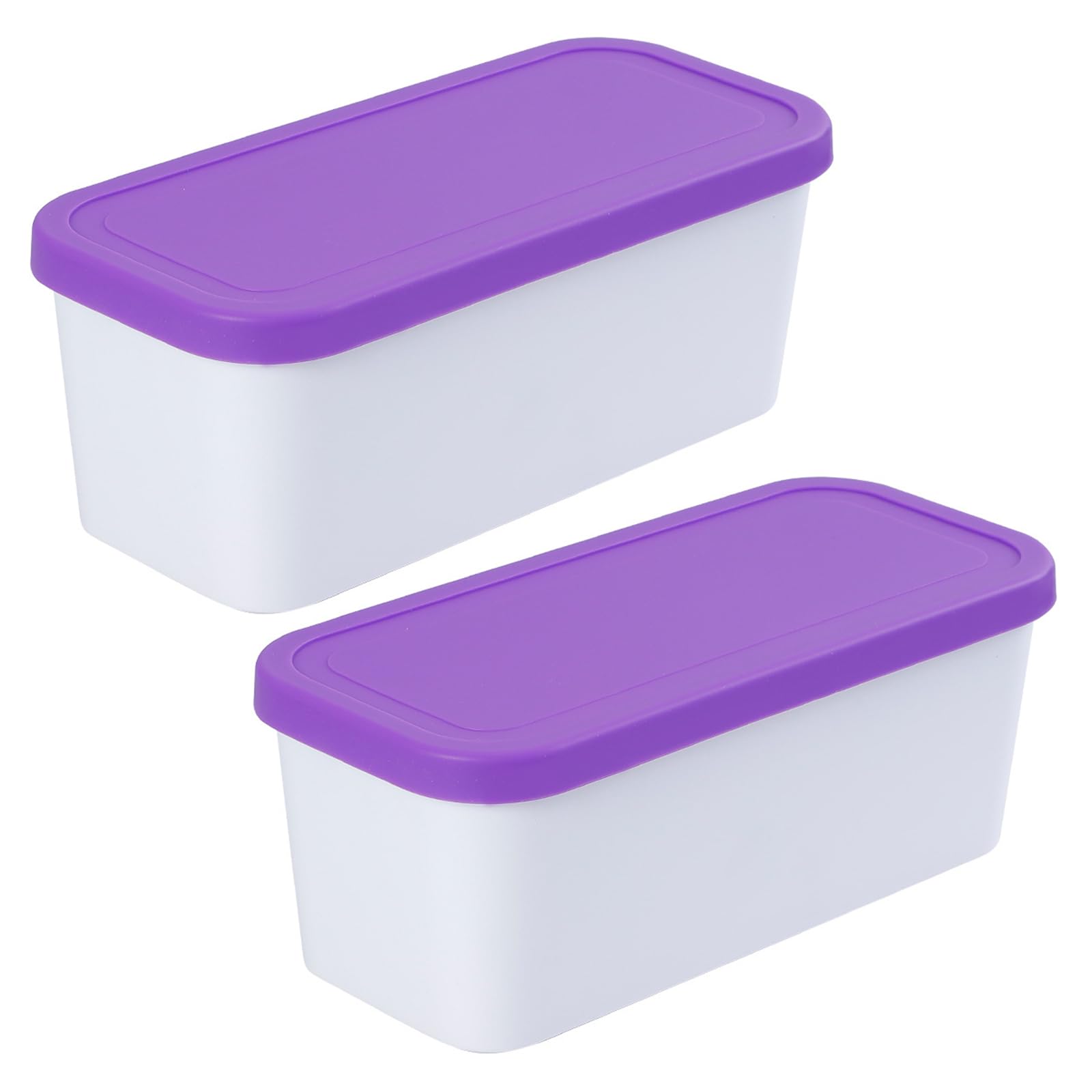 Nucelit 2 Piece Ice Cream Cooling Containers Having Leakproof Security Perfect for Serving Control Limited Freezing Treat Keeper