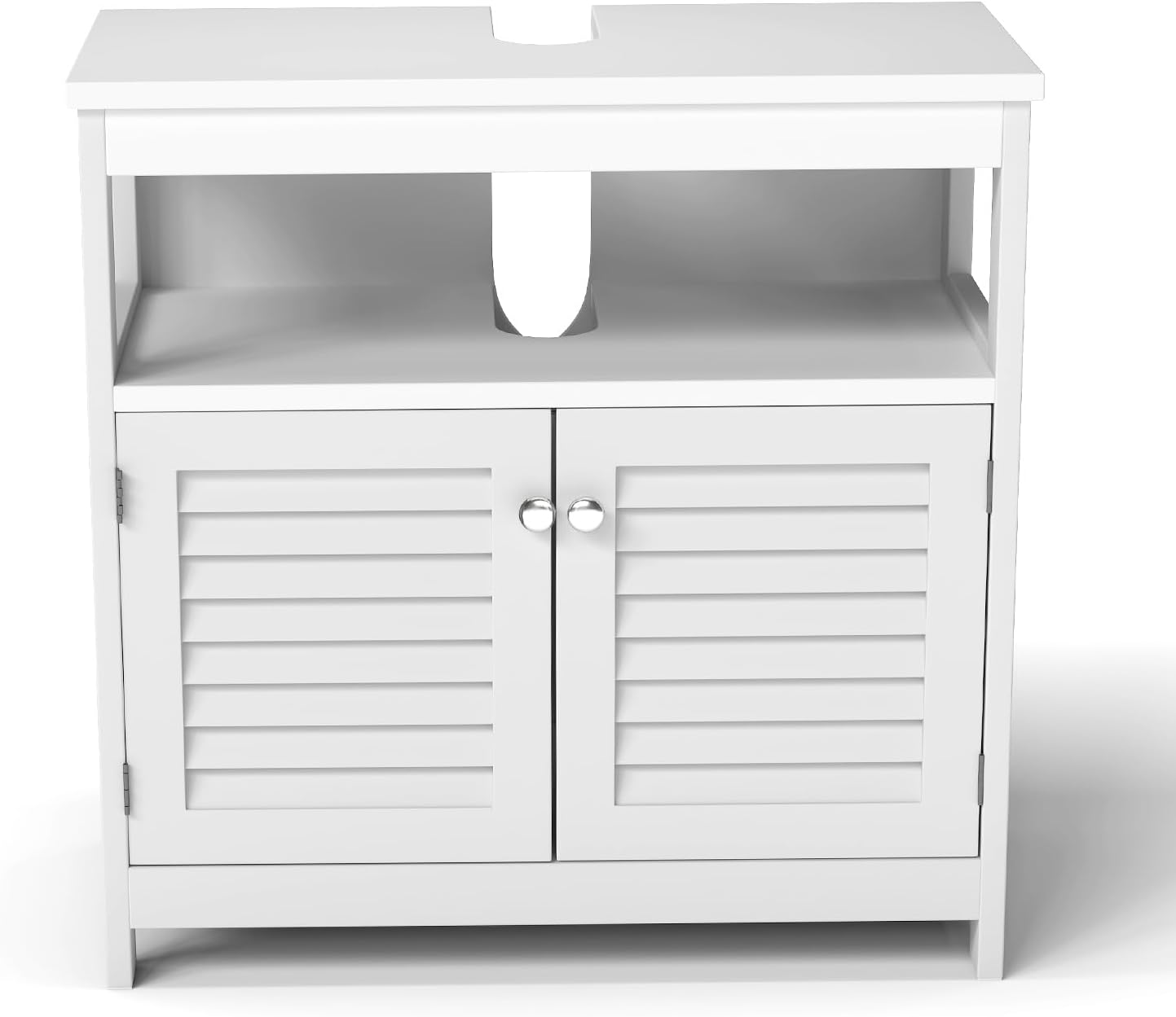 Under Sink Storage Cabinet, Wall Mounted U Shape Vanity Cabinet, Premium Wood Sink Organizer for Bathroom Toiletries and Makeup