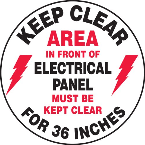 Plaque de sol ronde Keep Clear Accuform MFS840 vinyle adhésif 91cm