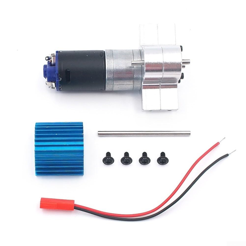 Motore ad alta coppia 370 con spazzole sostituibili 1:16 | Metallo resistente, maglia ingranaggi precisa, riduce la spogliatura, compatibile B14 B24, trasmissione liscia