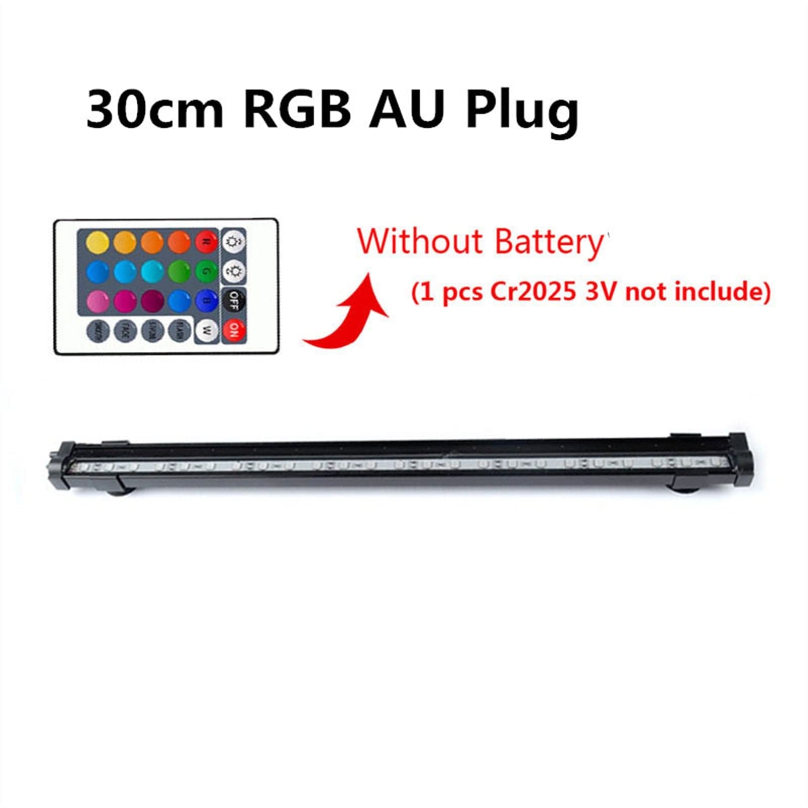 Luz para Piscina Aquarium Fish Tank Light Impermeable DIRIGIÓ Luz de barra de la bomba de burbuja 23/30/35/5 / 52cm Lámpara subacuática Decoración Iluminación 24 Teclado Control remoto Luces Sumergibl