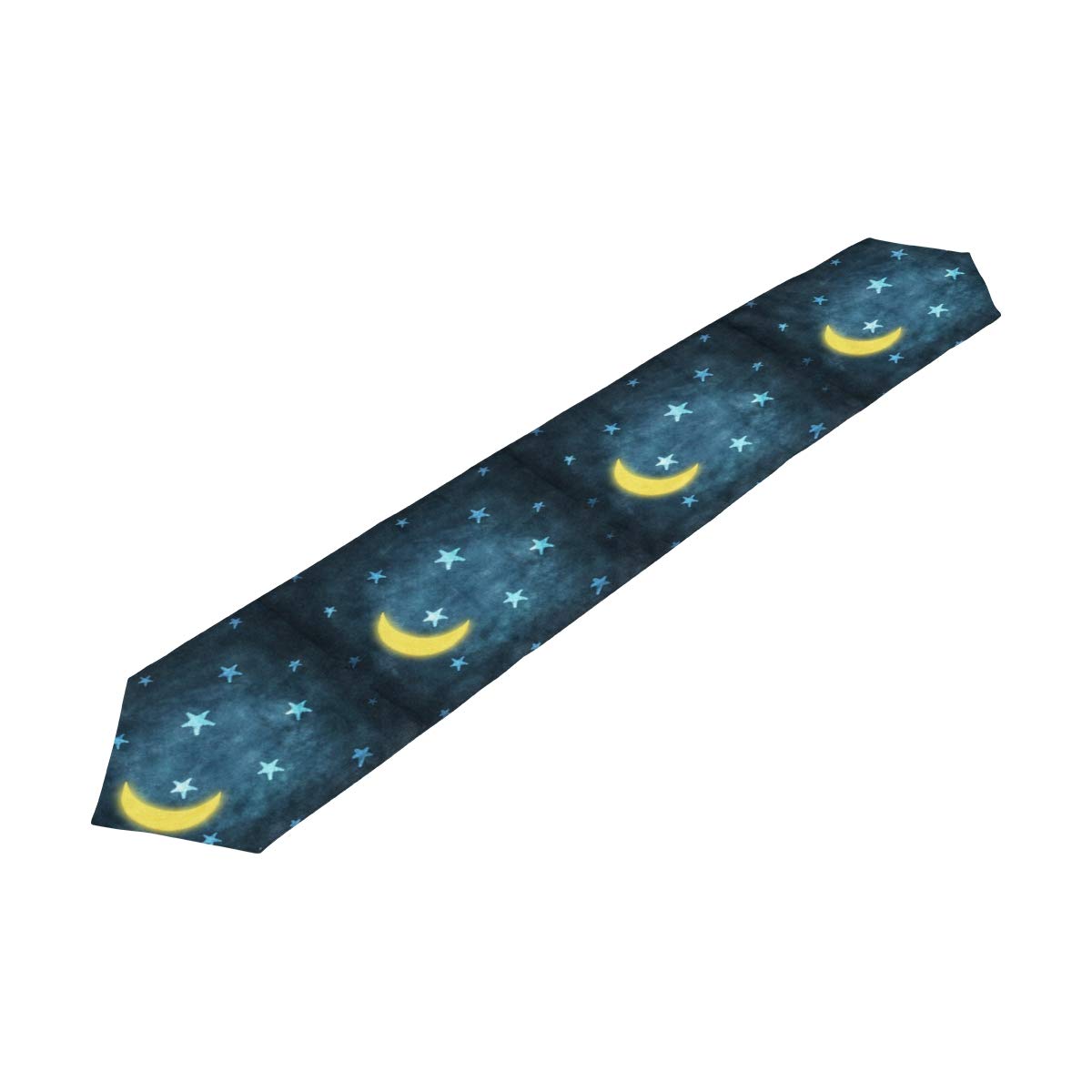 ALAZA Night Time with Stars and Moon Table Runner for Party Wedding Kitchen Dining Living Room Restaurant Table Linen Decor 13x70 inches