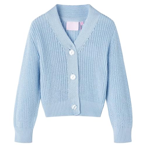 Cardigan bleu enfant 100 % coton de qualité supérieure taille 128