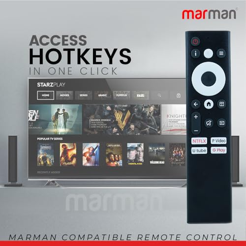 Image of marman Compatible with Haier Google Tv Remote Model with Hotkeys Suitable for W400G Series 4K FHD UHD OLED QLED Android TV - Non Voice Command - Match Key by Key Exactly with Existing Remote