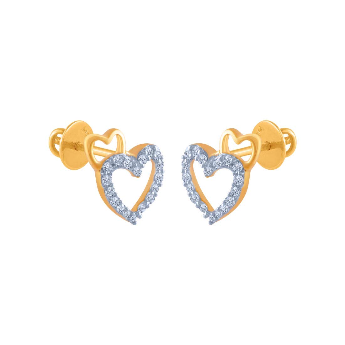 Gold and Diamond Stud Earrings for Women-image-21
