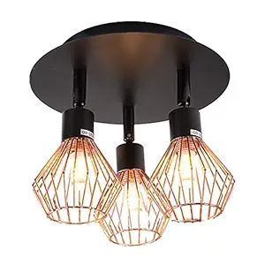 VMS INDIA 15W 3-Head Adjustable Ceiling Lamp Spotlights w/Hollow Lampshade Warm White