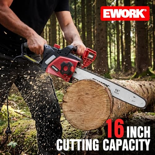 EWORK 15-Amp 16-Inch Electric Chainsaw