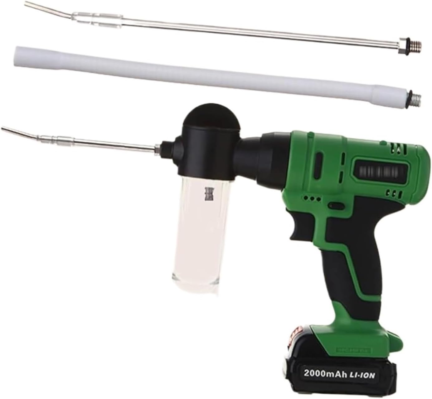 Powered Garden Sprayer, Powder Output Adjustable, Electric Tomato Pollinator, Plant Pollen Tool, with Stainless Steel Nozzle,Inching/Continuous Powder Spraying for Greenhouse