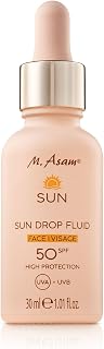 M Asam Sun Drop Fluid SPF 50 (30 ml) - Nourishing facial serum with intensive protection against UVA and UVB rays and aging skin, aloe vera and hyaluronic, vegan facial care