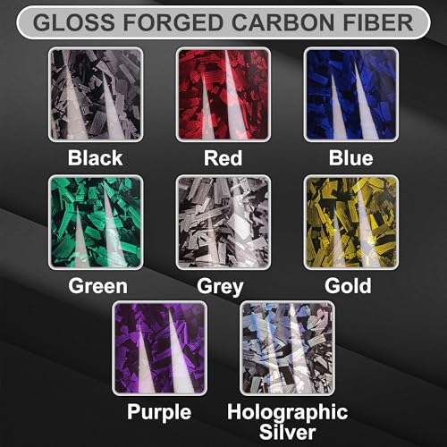 Image of Lypumso Yellow Forged Carbon Fiber Vinyl Wraps, High Gloss Wraps Car DIY Decal Films Sheets with Air Release Technology, Vehicle Interior Exterior Waterproof Protection Stickers 1ft x 20ft