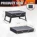 Outopee Portable Charcoal BBQ Grill, Lightweight Barbecue Grill with Foldable Legs, Stainless Steel Tabletop Charcoal Barbecues for Outdoor Camping, Picnic, Garden Party, Hiking, Travel