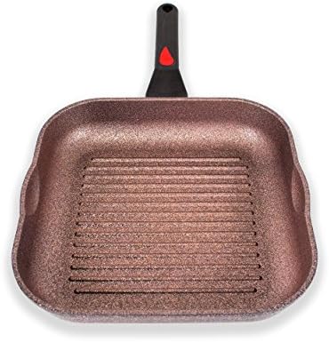 Alpha Square Grill Pan Made in Korea 11 Inch with Deep ridges and Induction ready, iNoble Non-Stick Cookware Dishwasher Safe, Coated 10 layer total with 6 layers of iNoble Coating PFOA Free