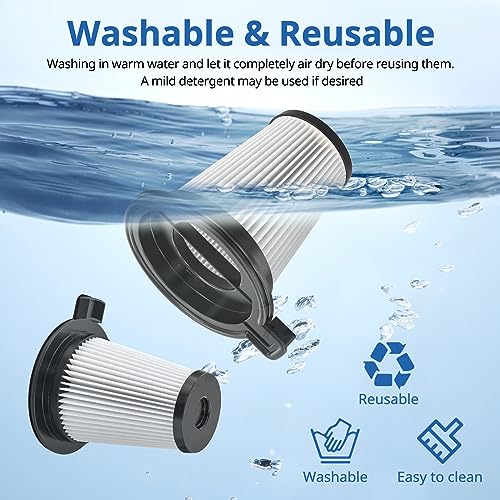 Image of Replacement Filters for Wyze Cordless Vacuum Cleaner,Removable and Washable