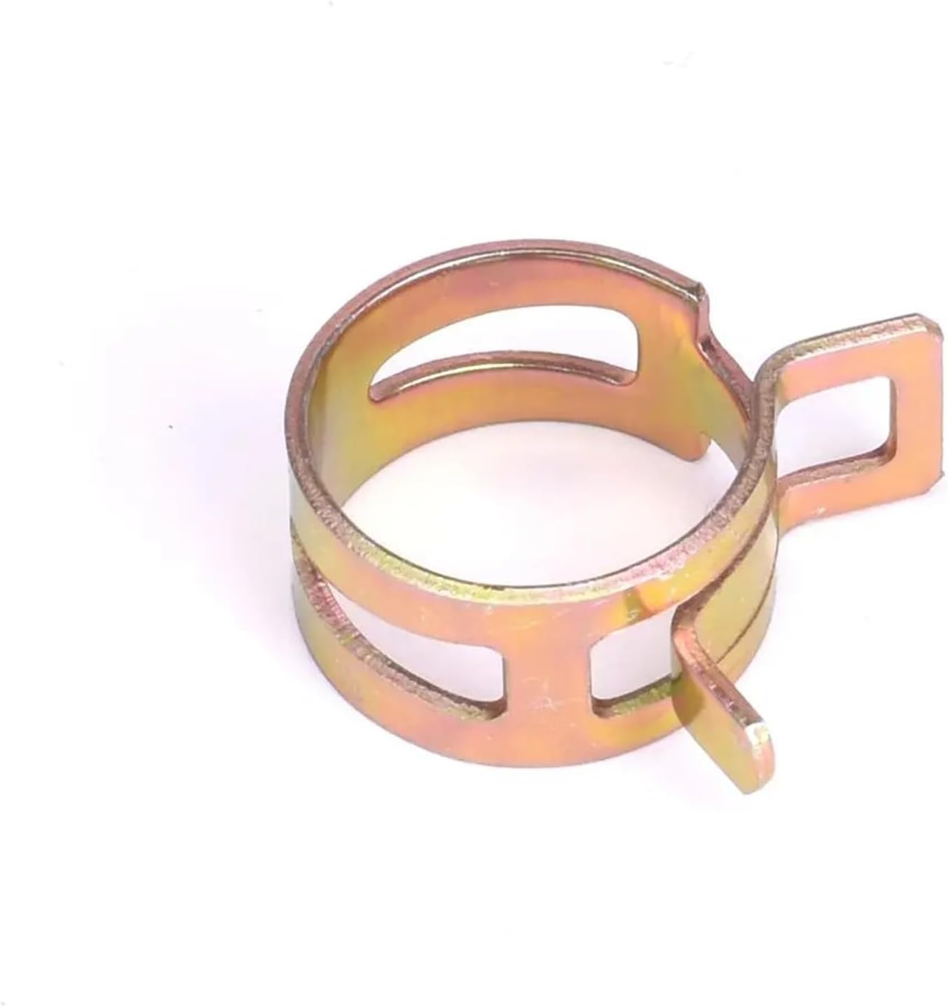 10Pcs 65MN Manganese Steel Galvanized Spring Hose Clamp Inner Dia 4mm-22mm Brute(9mm 10Pcs)