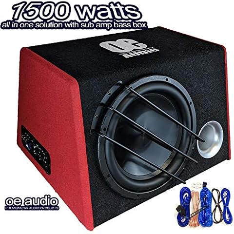 1500 watts 12" Bass box car audio sub woofer amp active amplified NEW 2019/20 Cover