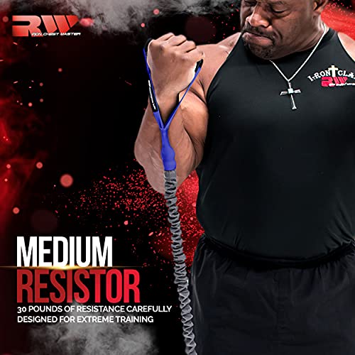 Ron Williams Fitness Resistance Band With Handles - Home Gym Resistance Training For Men And Women - Strength Building Exercise Bands (Medium, 30Lbs) #TOP1