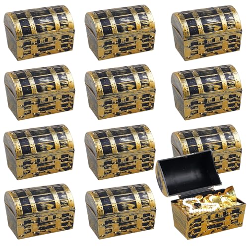 10 Coffres Au Trésor Pirate Nazaz - Boîtes Cadeaux Anniversaire Pour Bonbons Et Chasses Au Trésor