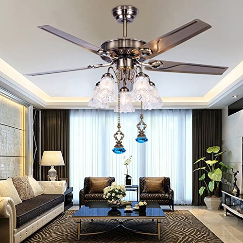 Image of 2pcs Light Blue Crystal Fan Pull Diamond Drop Vintage Pull Chain Ceiling Pull Chain Extender with Connector