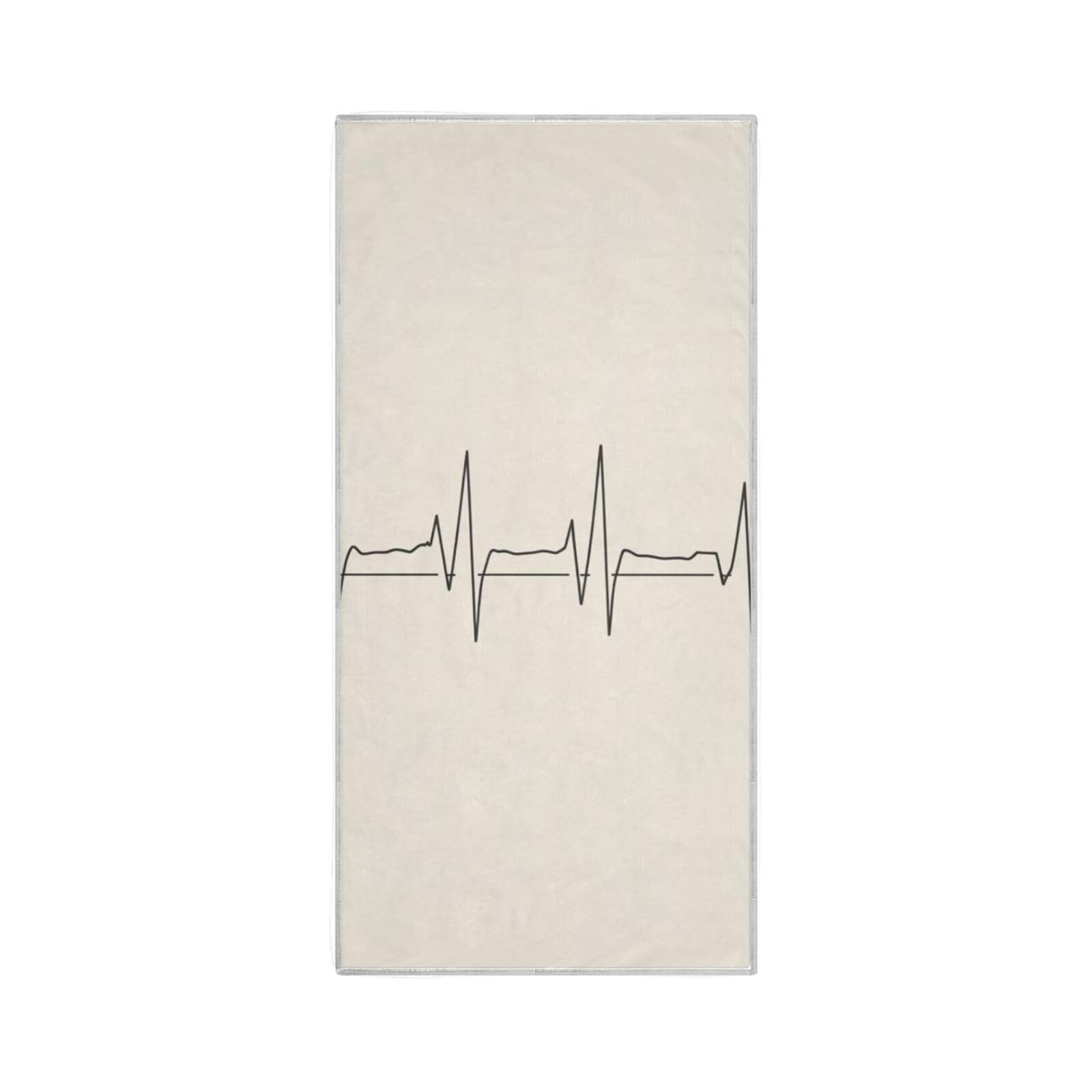 Yoogain Electrocardiogram Microfiber Hand Towels Quick Dry Hand Towel Bathroom washcloths Set Sweat Gym Towels White Sports Towel 30