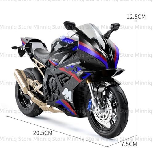 Image of Compatible for B-m-w S 1000RR Motorcycle DieCast Model, Suspension and Hand Free Roller, Toy Motorcycle Collection with Music Lighting Toy for Kids (B-M-W S 1000RR - Black)