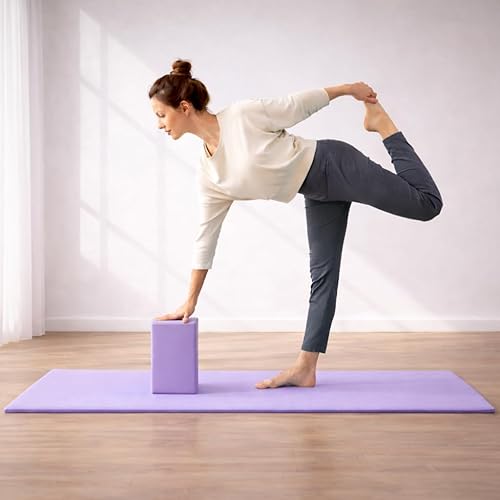 Miniatura 5 de WHITECLOUDZ Kit de yoga, juego de 7 piezas de esterilla de yoga para entrenamientos en casa, esterilla de yoga gruesa, bloques de yoga, correa,