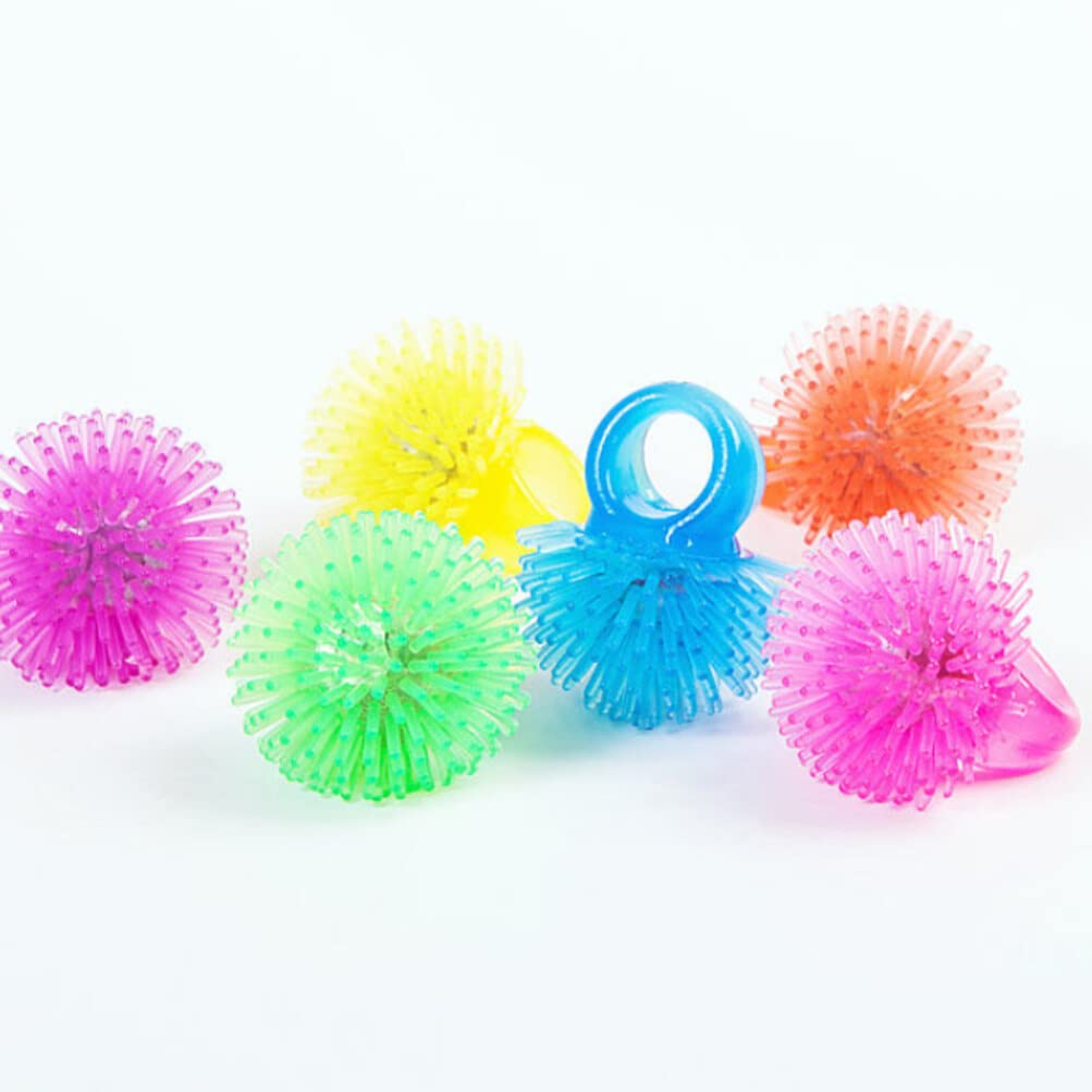 STOBOK 20 luces LED con baches, anillos de goma intermitentes, juguetes para dedos, regalos para fiestas de cumpleaños infantiles, aulas, premios, juguetes, luces para niños